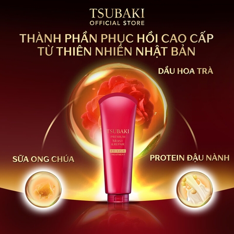 Kem Xả Tsubaki Premium Repair Treatment Phục Hồi Hư Tổn 180g