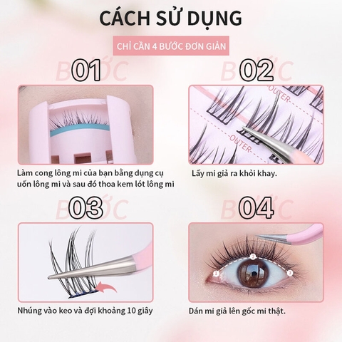 Lông Mi Giả Mlen Diary Hướng Dương Hộp Tím