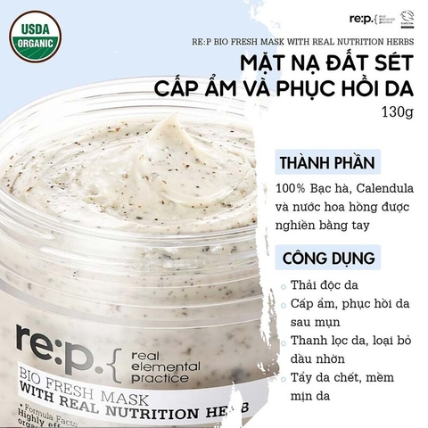 Mặt Nạ Đất Sét Re:p Bio Fresh Mask 130g