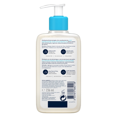 Sữa Rửa Mặt CeraVe Làm Sạch & Tẩy Tế Bào Chết Dịu Nhẹ