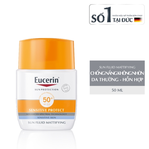 Kem Chống Nắng Eucerin Cho Da Nhạy Cảm Sun Fluid Mattifying SPF50+ 50ml