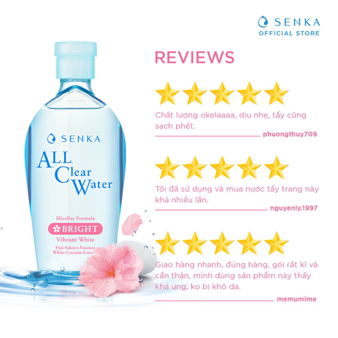 Nước Tẩy Trang Senka All Clear Water Micellar Formula 230ml