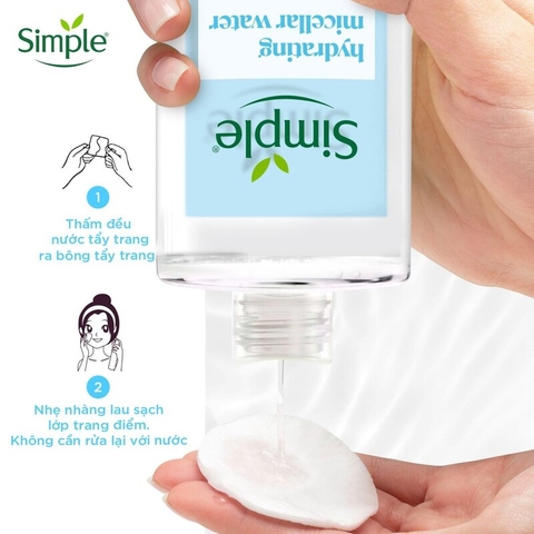 Nước Tẩy Trang Simple Sạch Sâu, Cấp Ẩm Đa Tầng 400ml