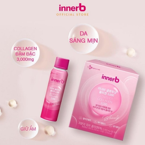 Nước Uống Innerb Glowshot Collagen Căng Mịn Sáng Da 300ml (50ml x 6 Chai)
