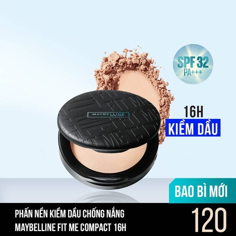 Phấn Nền Maybelline Fit Me Compact Powder SPF32 PA+++ Mịn Nhẹ Kiềm Dầu Chống Nắng 6g