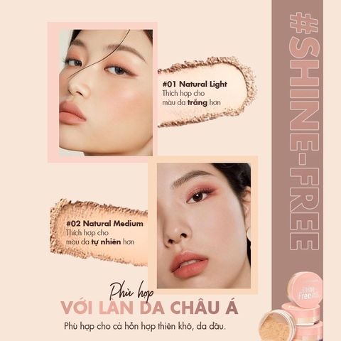 Phấn Phủ Bột Có Màu Silkygirl Chống Nhờn Shine Free Loose Powder 10g