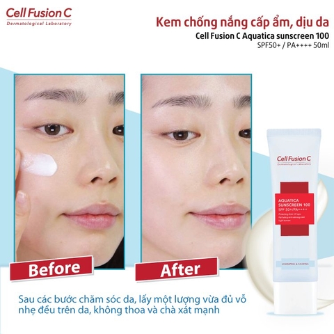 Kem Chống Nắng Cell Fusion C Aquatica Sunscreen 100 Cấp Ẩm Dịu Da