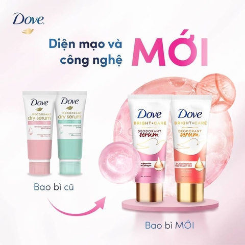 Serum Ngăn Mùi Dove Deodorant Dry Serum Giúp Da Sáng Mịn Đều Màu 40ml