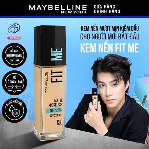 Kem Nền Maybelline Fitme Mịn Nhẹ Kiềm Dầu Chống Nắng 30ml