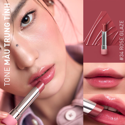 Son Bóng Dưỡng Môi 3CE Glazy Lip Glow 5g