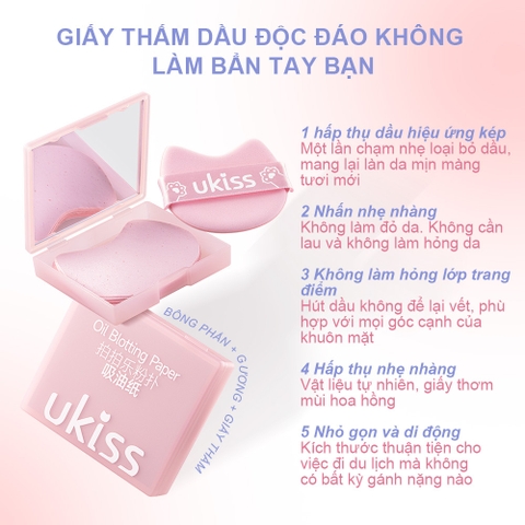 Hộp Giấy Đổ Dầu Hương Hoa Hồng Kèm Gương 100 Miếng