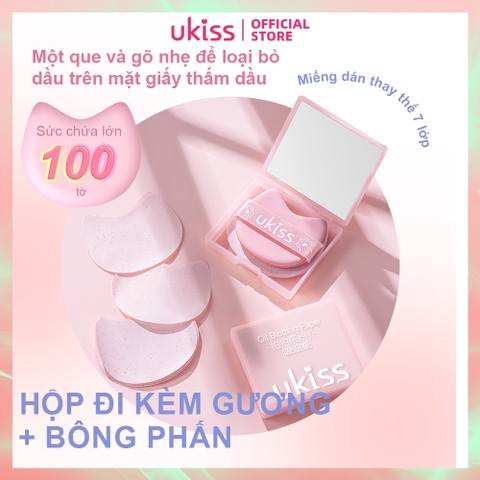 Hộp Giấy Đổ Dầu Hương Hoa Hồng Kèm Gương 100 Miếng
