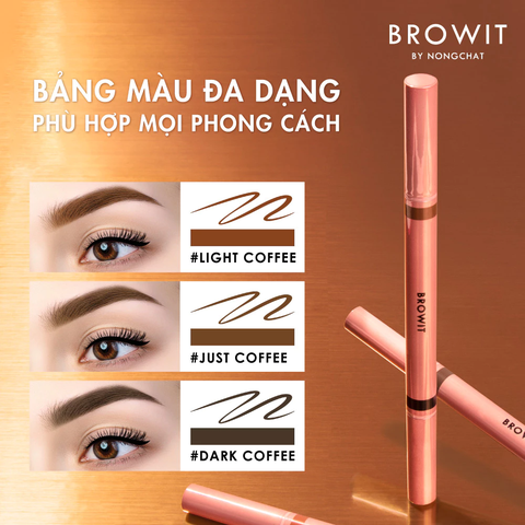 Bút Trang Điểm Mắt Và Mày Browit Duo Brow And Eyeliner 3 Colors 0.35ml+0.2ml