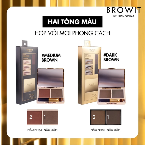 Phấn Kẻ Chân Mày Browit Giữ Màu Lâu Trôi Giúp Dáng Mày Sống Động Easy Drawing Brow Shadow 4g