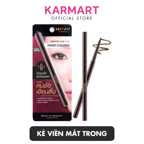 Kẻ Viền Mắt Trong Browit Chống Nước, Chì Kẻ Mắt Dạng Sáp Sắc Nét Smooth And Slim Inner Eyeliner 0.1g