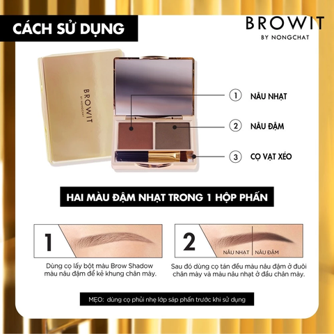 Phấn Kẻ Chân Mày Browit Giữ Màu Lâu Trôi Giúp Dáng Mày Sống Động Easy Drawing Brow Shadow 4g
