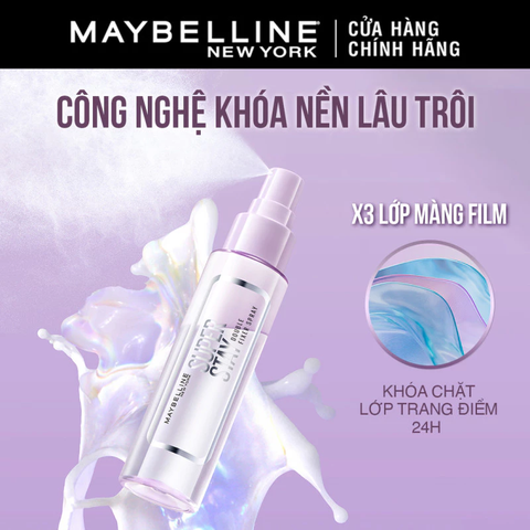 Xịt Khóa Nền Dưỡng Ẩm Maybelline Newyork Superstay Double Fixer Spray 55ml