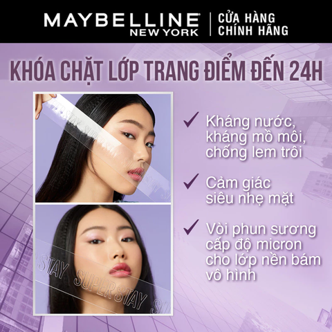 Xịt Khóa Nền Dưỡng Ẩm Maybelline Newyork Superstay Double Fixer Spray 55ml