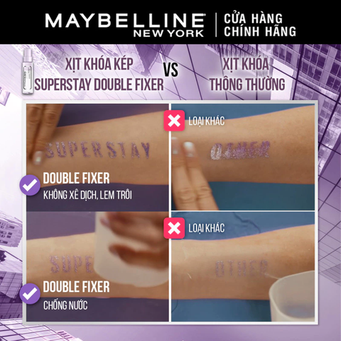 Xịt Khóa Nền Dưỡng Ẩm Maybelline Newyork Superstay Double Fixer Spray 55ml