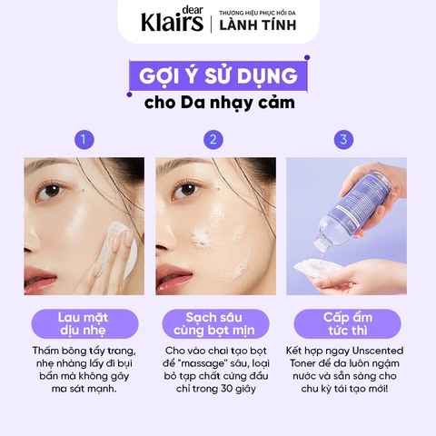 Nước Tẩy Trang Dear Klairs Supple Preparation Unscented Cleansing Water 400ml