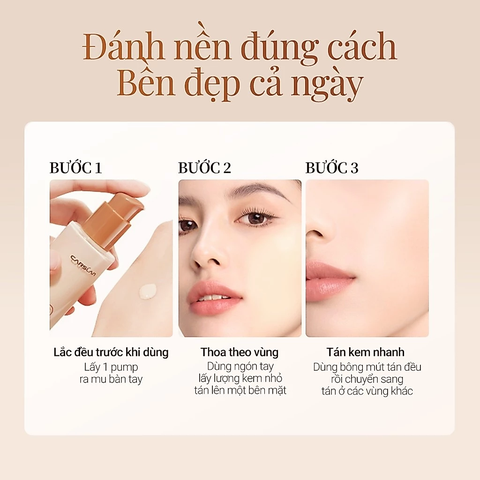 Kem Nền Carslan 4.0 Dạng Lỏng Kiềm Dầu Lâu Trôi Chống Thấm Nước Suốt 24H 30g
