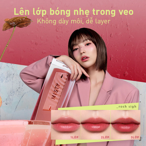Son Bóng Pha Lê 3CE Misty Lip Bare 4.6g