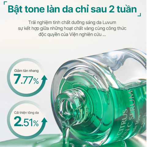 Tinh Chất Dưỡng Sáng Da 2% Tranexamic Acid + 16% Niacinamide Luvum Green Citrus Vitamin C 30ml