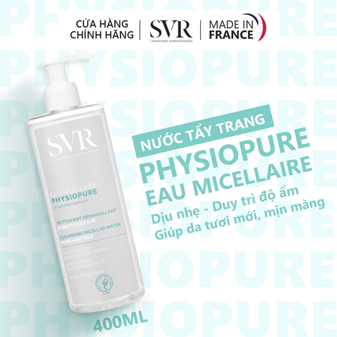 Nước Tẩy Trang SVR Physiopure Eau Micellaire Cho Da Nhạy Cảm 400ml