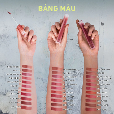 Son Bóng Pha Lê 3CE Misty Lip Bare 4.6g
