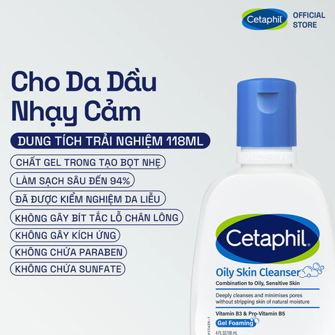 Sữa Rửa Mặt Cetaphil Dịu Lành Cho Da Dầu Nhạy Cảm