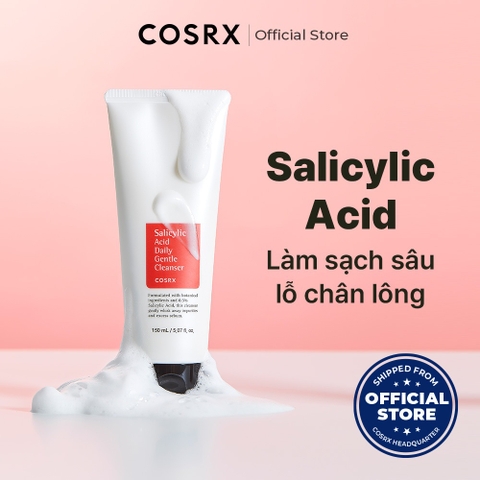 Sữa Rửa Mặt Cosrx Cho Da Dầu Mụn Salicylic Acid Daily Gentle Cleanser