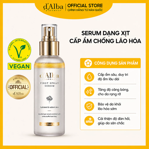 Serum Dạng Xịt Khoáng Căng Bóng Da D'Alba First Spray Serum 100ml