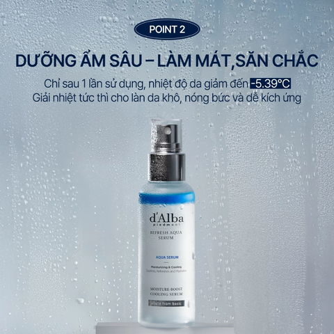 Serum Dạng Xịt Cấp Ẩm Làm Mát Da D'Alba Refresh Aqua Serum 100ml
