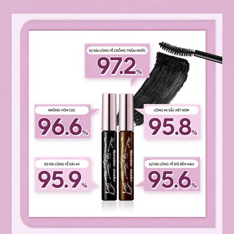 Mascara Kissme Nâng Cong Và Dày Mi Màu Đen 6g