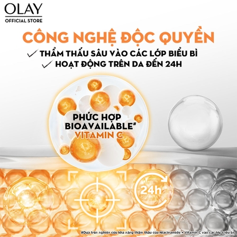 Super Serum Olay Luminous Niacinamide & Vitamin C Giúp Mờ Vết Thâm, Đốm Nâu, Dưỡng Sáng Da 30ml