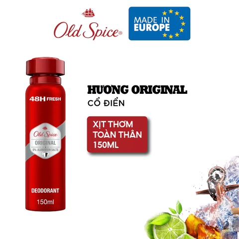 Xịt Thơm Và Khử Mùi Toàn Thân Old Spice 150ml