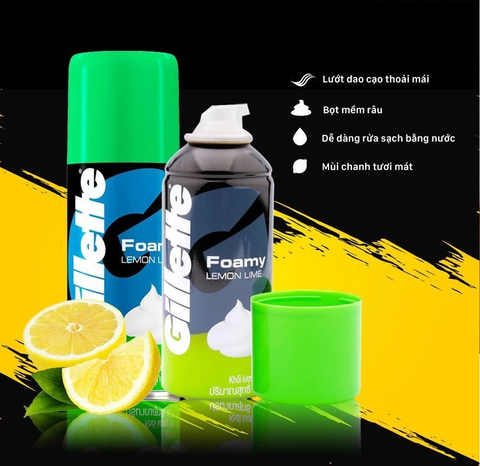 Bọt Cạo Râu Gillette Foamy Shaving Foam 175g
