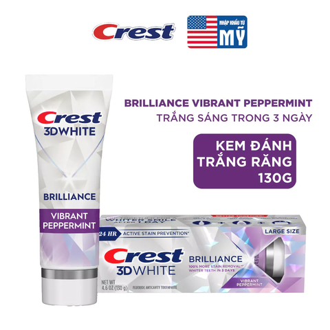 Kem Đánh Trắng Răng Crest 3D White Brilliance 130g