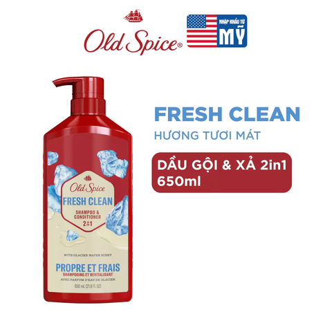Dầu Gội - Xả Old Spice 2IN1 Shampoo and Conditioner 650ml