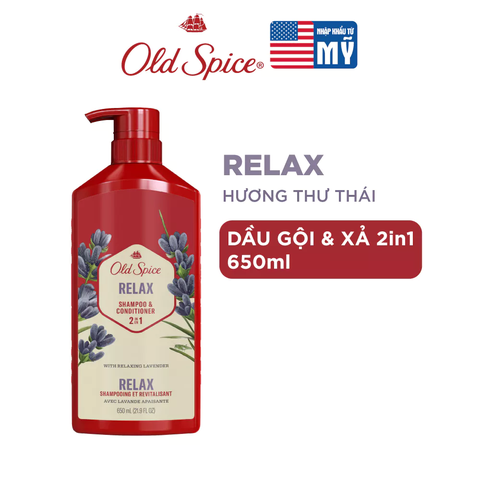 Dầu Gội - Xả Old Spice 2IN1 Shampoo and Conditioner 650ml