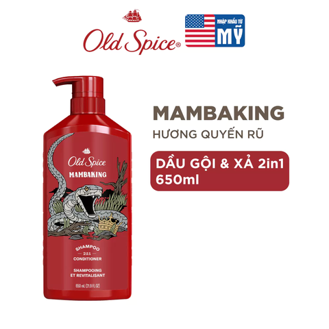 Dầu Gội - Xả Old Spice 2IN1 Shampoo and Conditioner 650ml