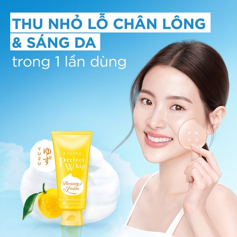 Sữa Rửa Mặt Senka Perfect Whip VitC Dưỡng Sáng Mờ Thâm 100g