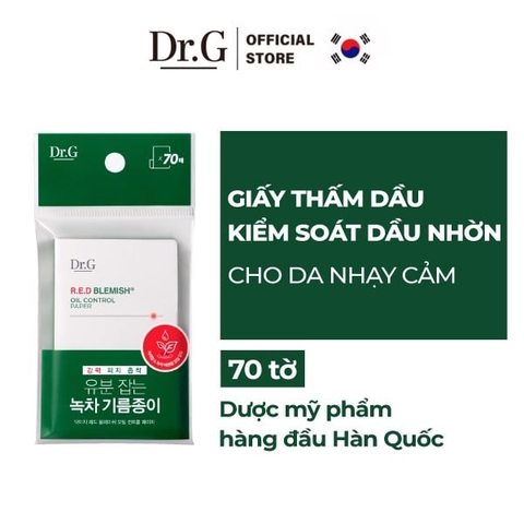 Giấy Thấm Dầu Dr.G Red Blemish Oil Control Paper 70 Miếng