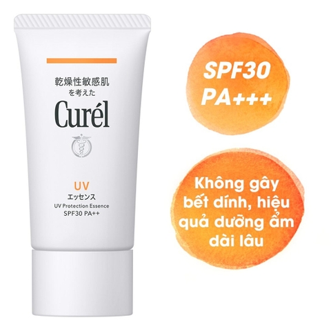 Tinh Chất Chống Nắng Curél UV Protection Essence SPF30 PA++ Mặt & Toàn Thân Cho Da Khô Nhạy Cảm 50g