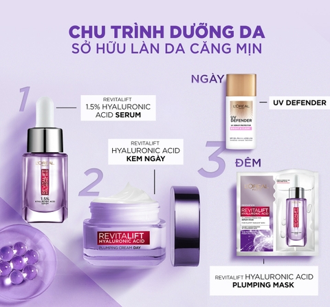 Serum L'Oreal Hyaluronic Acid Cấp Ẩm Sáng Da 30ml