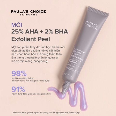 Tinh Chất Paula's Choice Thay Da Sinh Học 25% AHA + 2% BHA 30ml