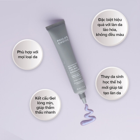 Tinh Chất Paula's Choice Thay Da Sinh Học 25% AHA + 2% BHA 30ml