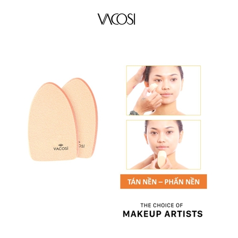 Bông Phấn Ướt Vacosi Tan Nền (2 Cái)