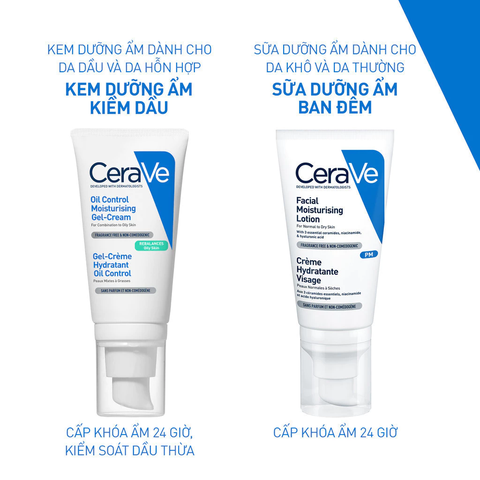 Kem Dưỡng CeraVe Dạng Gel Kiềm Dầu Cho Da Dầu & Hỗn Hợp 52ml
