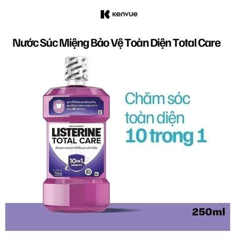 Nước Súc Miệng Chăm Sóc Toàn Diện Listerine Total Care Mouthwash 250ml